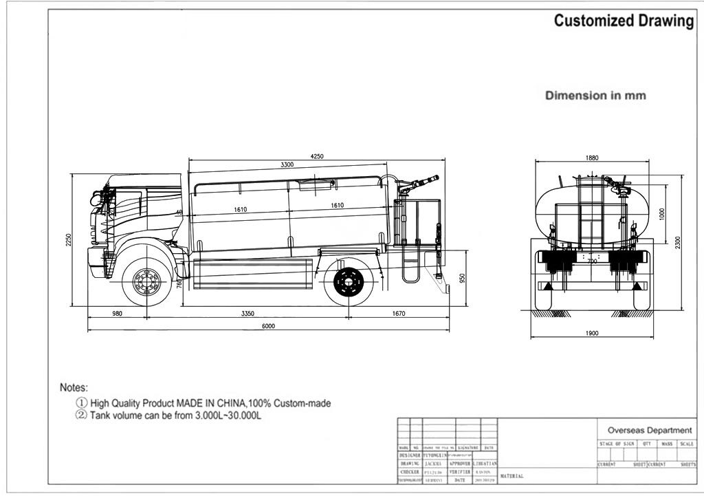 NQR drinkable water tanker truck