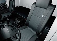 Shoulder strap integrated air suspension seat