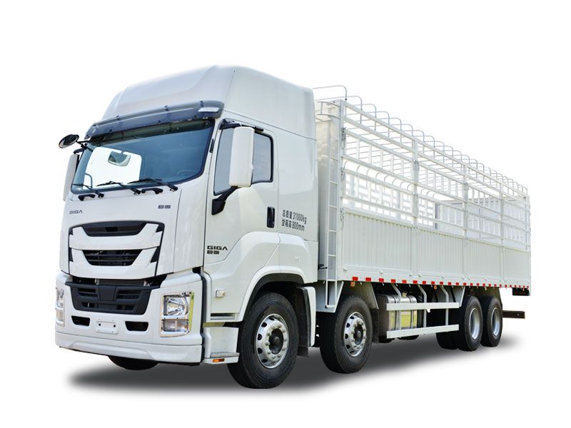 ISUZU GIGA 10 wheel cargo trucks manual transmission 8x4 LHD van trucks for sale