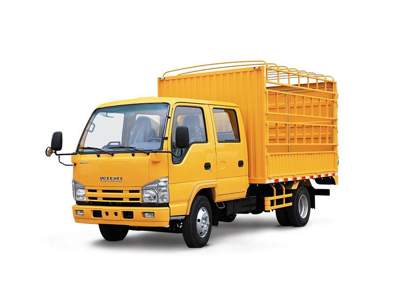 3 Ton Light-duty Truck Japanese Double Cabin Fence Trucks 4JBICN Diesel Engine Cargo Truck for Sale
