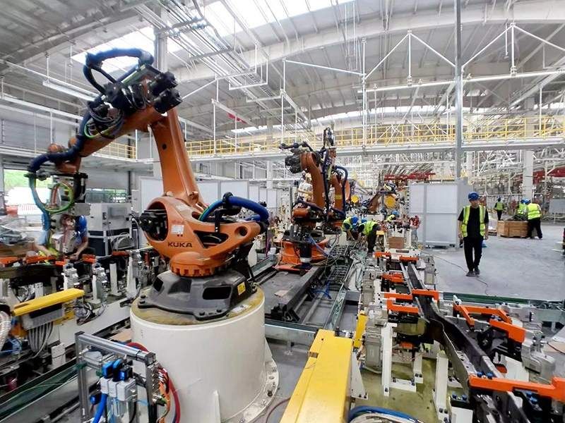 Automotive welding production line