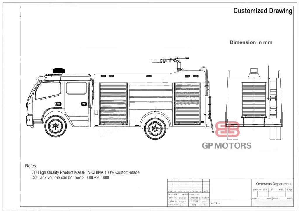 Qingling ELF Fire Rescue Fighting Truck